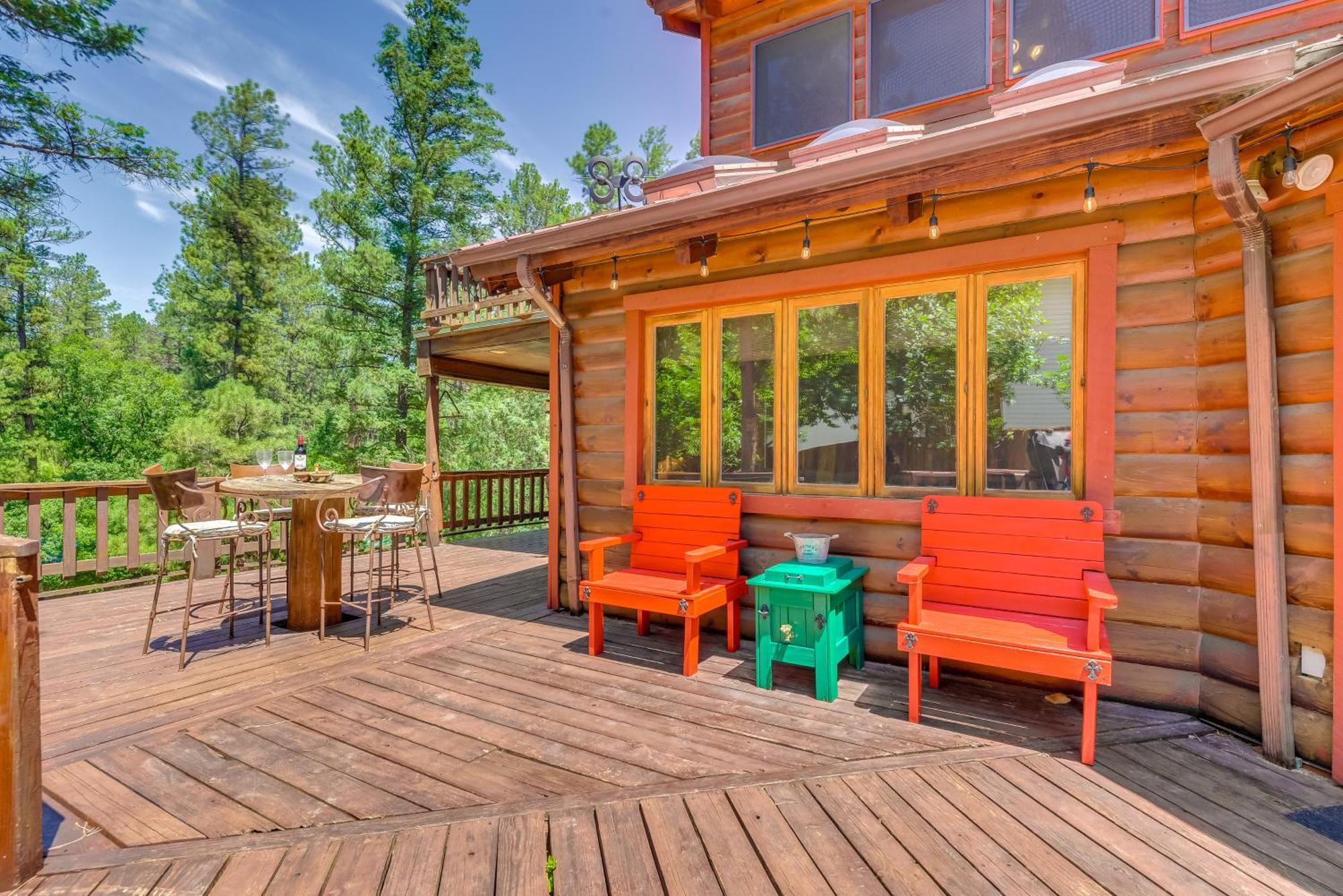 Unique Bear Country Cabin In Ruidoso With Hot Tub! Exterior foto